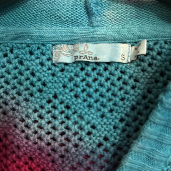 Unique Prana open weave hooded sweater S - Picture 2 of 7